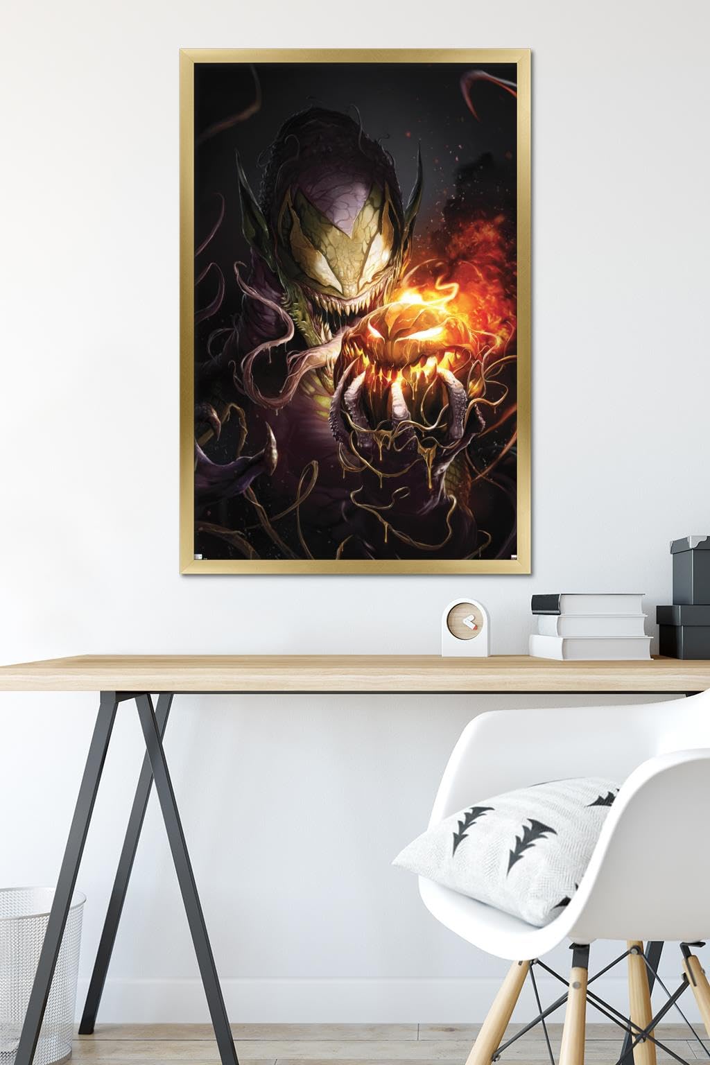 Marvel Comics Green Goblin Venom Wall Poster - The Amazing Spider-Man #32 Gold Framed Art Print 34