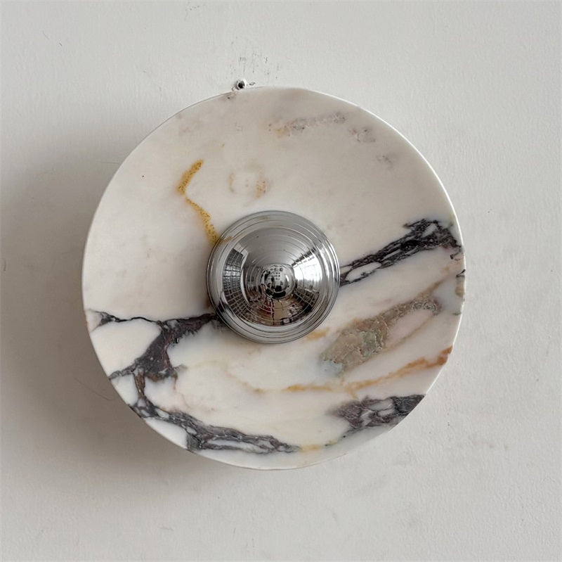 Calacatta Marble Wall Sconce Light - Modern Gold Finish Bathroom Vanity Lighting for Bedroom, Hallway & Living Room Decor
