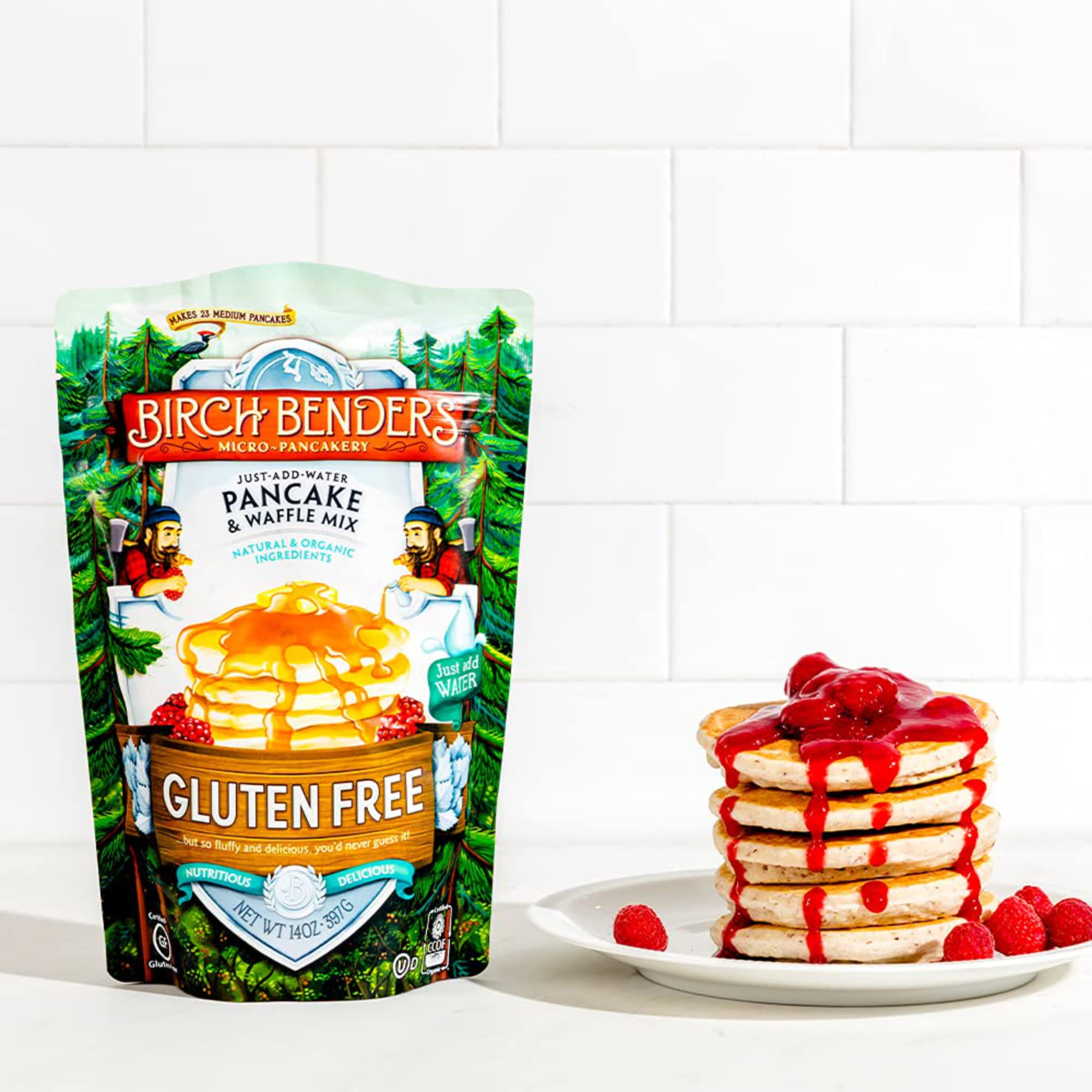 Birch Benders Gluten-Free Pancake & Waffle Mix - 14oz (Pack of 1) | Organic, Keto-Friendly Breakfast Mix for Fluffy Pancakes & Crispy Waffles | Perfect for Family Brunch, Camping & Quick Morning Meals
