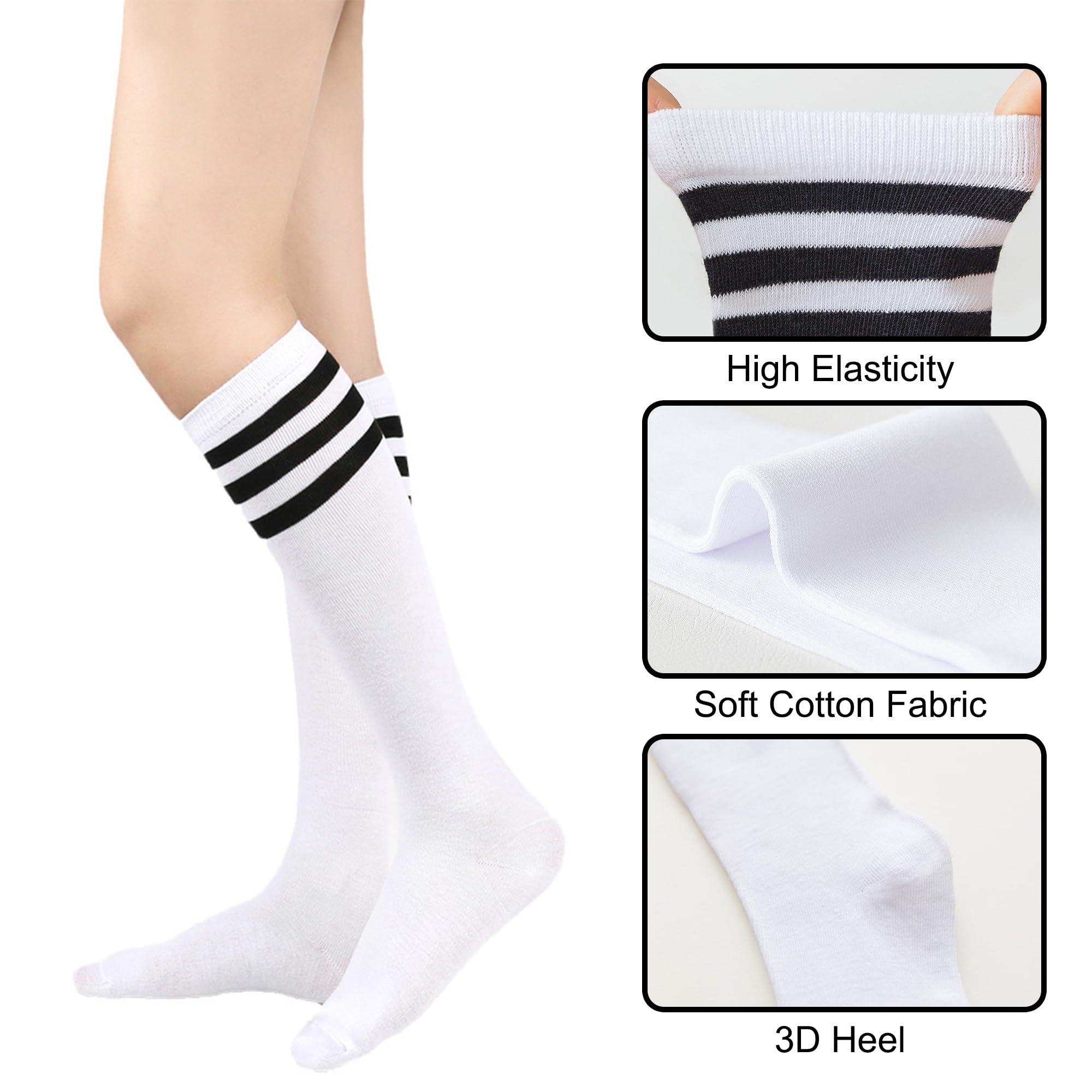 UTTPLL Knee High Athletic Socks for Women - Running & Outdoor Sports