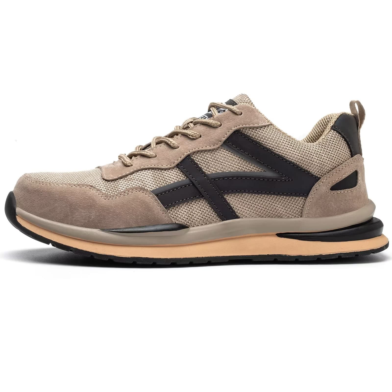 Men's Steel Toe Work Shoes - Lightweight & Breathable Safety Sneakers for Construction & Industrial Work