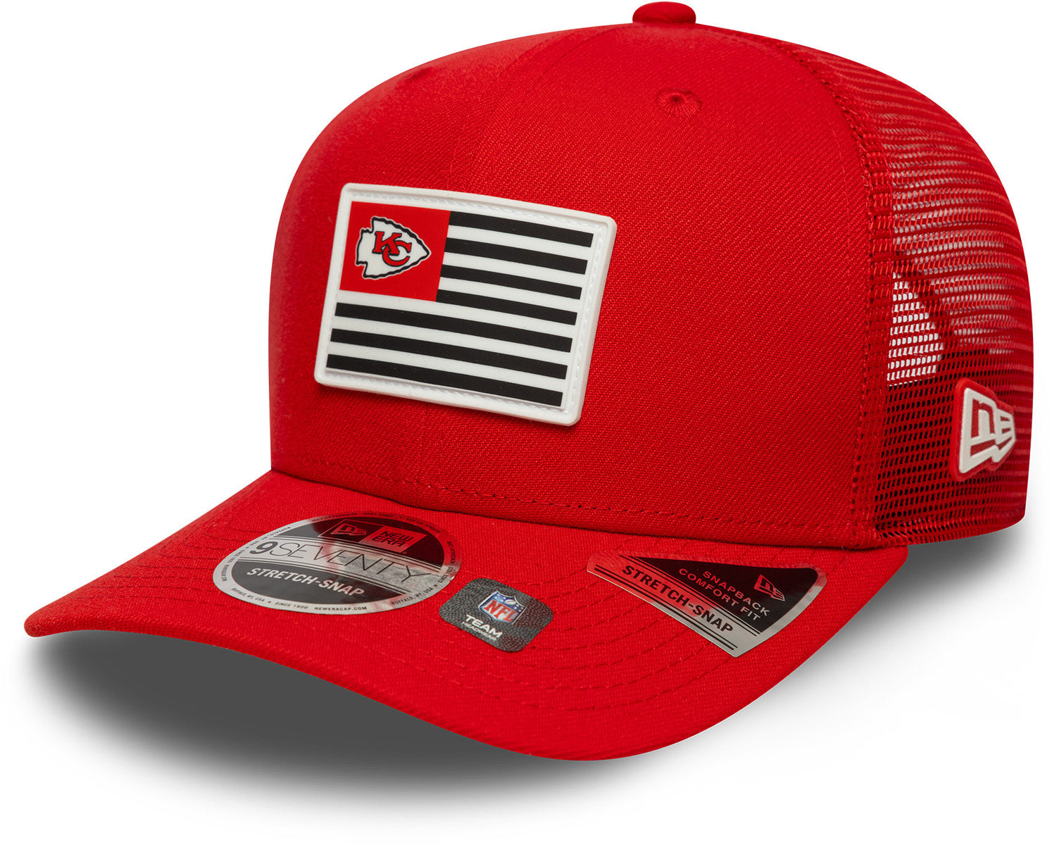 Kansas City Chiefs New Era 9Seventy Stretch Snapback NFL Hat - Adjustable Team Logo Cap for Men & Women - Perfect for Football Games, Tailgating & Fan Gear Collection