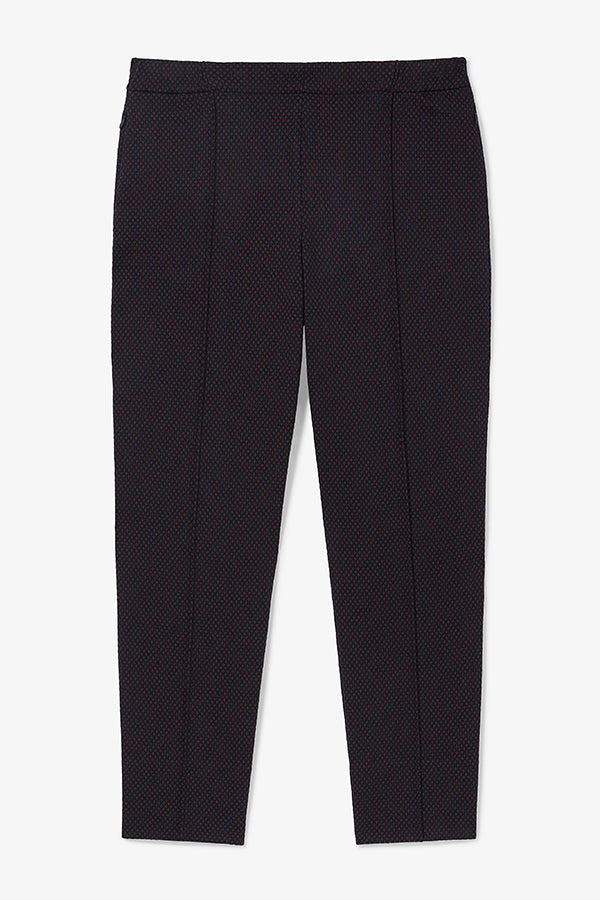 Colby Pant Stretch Foulard Knit Women's Casual Pants - Navy Multi Color for Work, Travel & Everyday Comfort