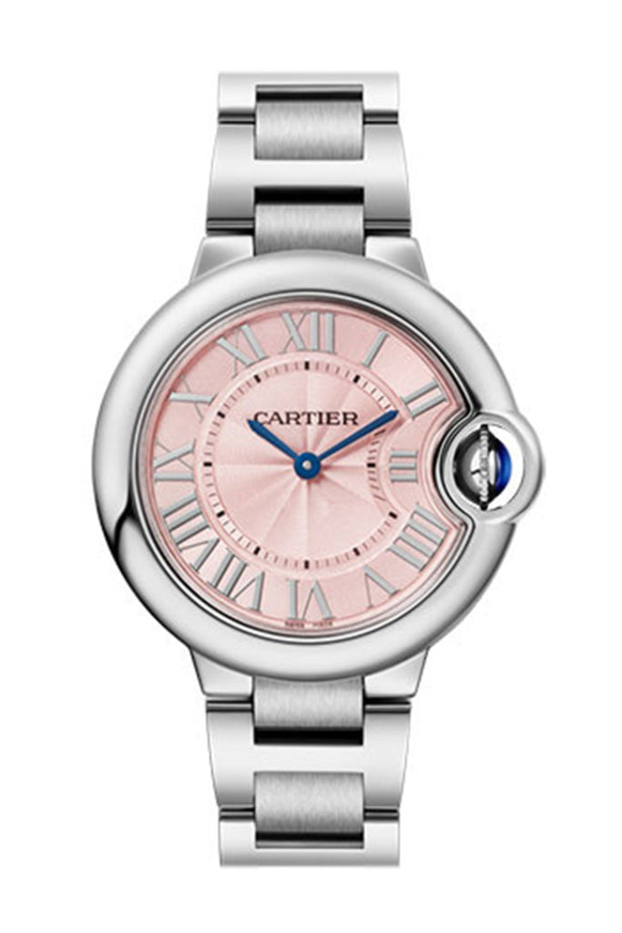 Cartier Ballon Bleu 33mm Pink Dial Quartz Ladies Watch WSBB0033 - Luxury Women's Wristwatch for Business, Party & Everyday Wear