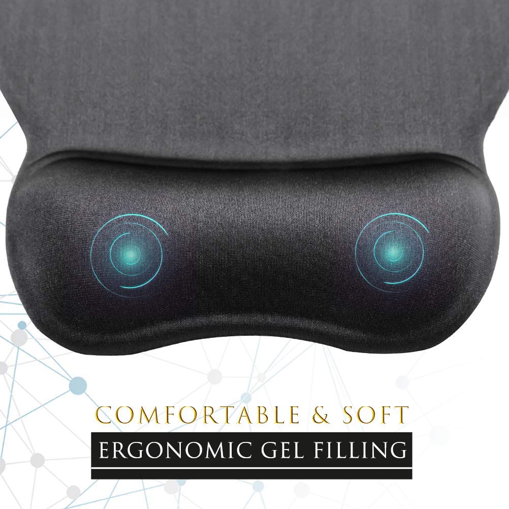 MROCO 3-Pack Ergonomic Mouse Pad Set for Office & Home - Comfortable Wrist Support for Computer, Laptop, Gaming & Workstation Use