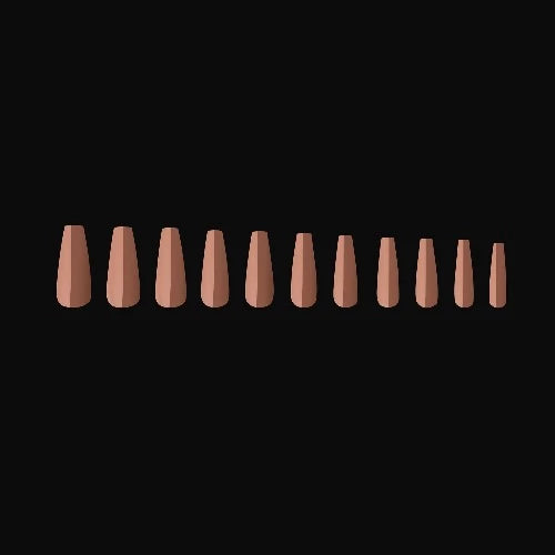 Apres Gel X Neutrals Imani Sculpted Tips 150pc Long Coffin Nail Extensions - Professional Salon Quality Press-On Nails for Manicure & Pedicure, Perfect for Weddings, Parties, and Special Occasions