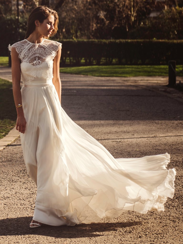 Catherine Deane Delia Skirt | Women's Flowy Midi Skirt with Side Slit | Elegant A-Line Skirt for Wedding, Party & Special Occasions