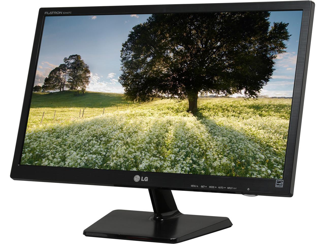 LG E2442TC BN 24-Inch Widescreen LED Monitor - 5ms Response, 250 cd/m² Brightness, 5,000,000:1 DFC Ratio - Perfect for Home Office, Gaming & Multimedia (Black)