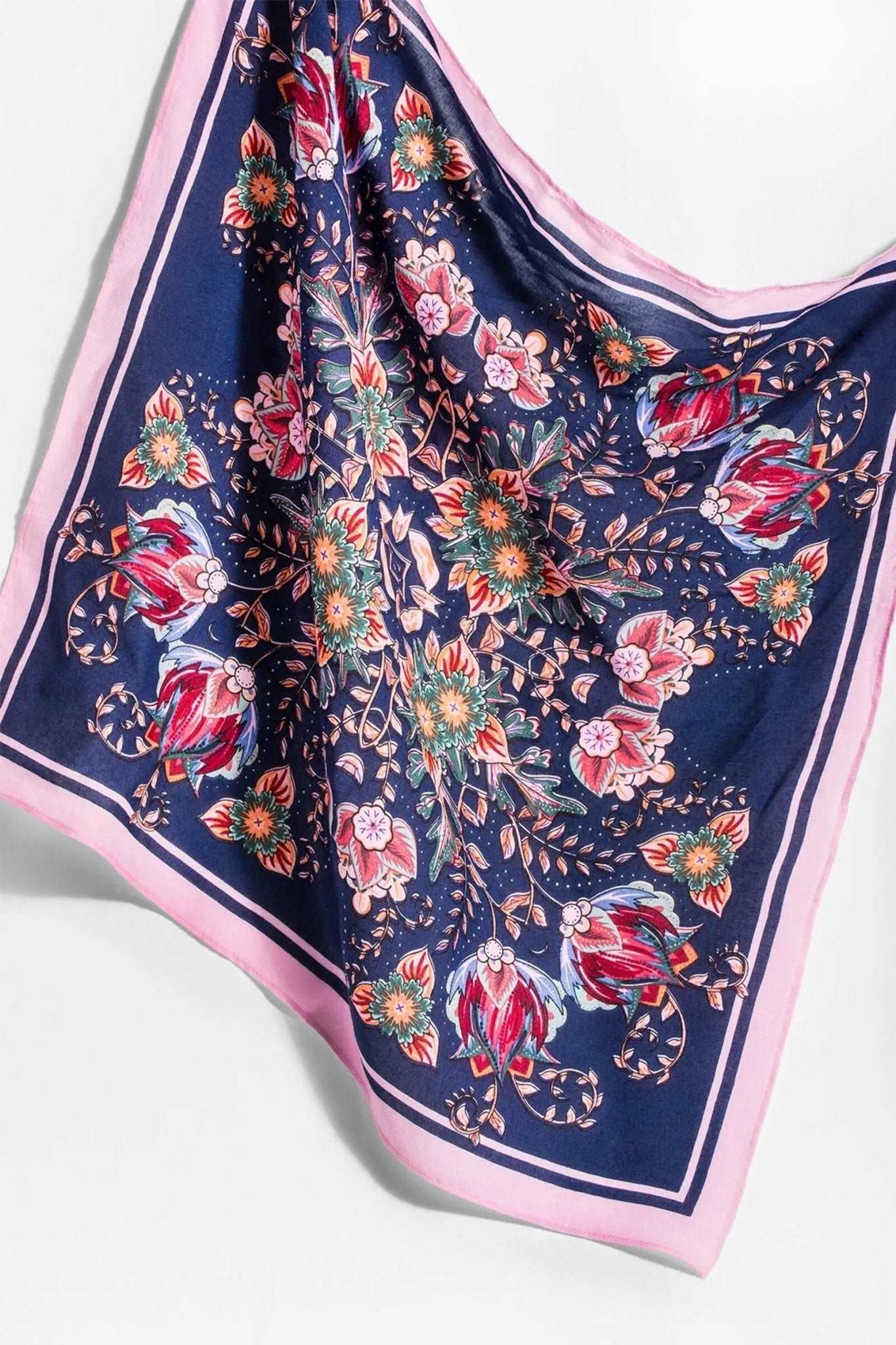 Floral Print Bandana for Women & Men - Stylish Fashion Accessory for Outdoor Activities, Sports, and Everyday Wear