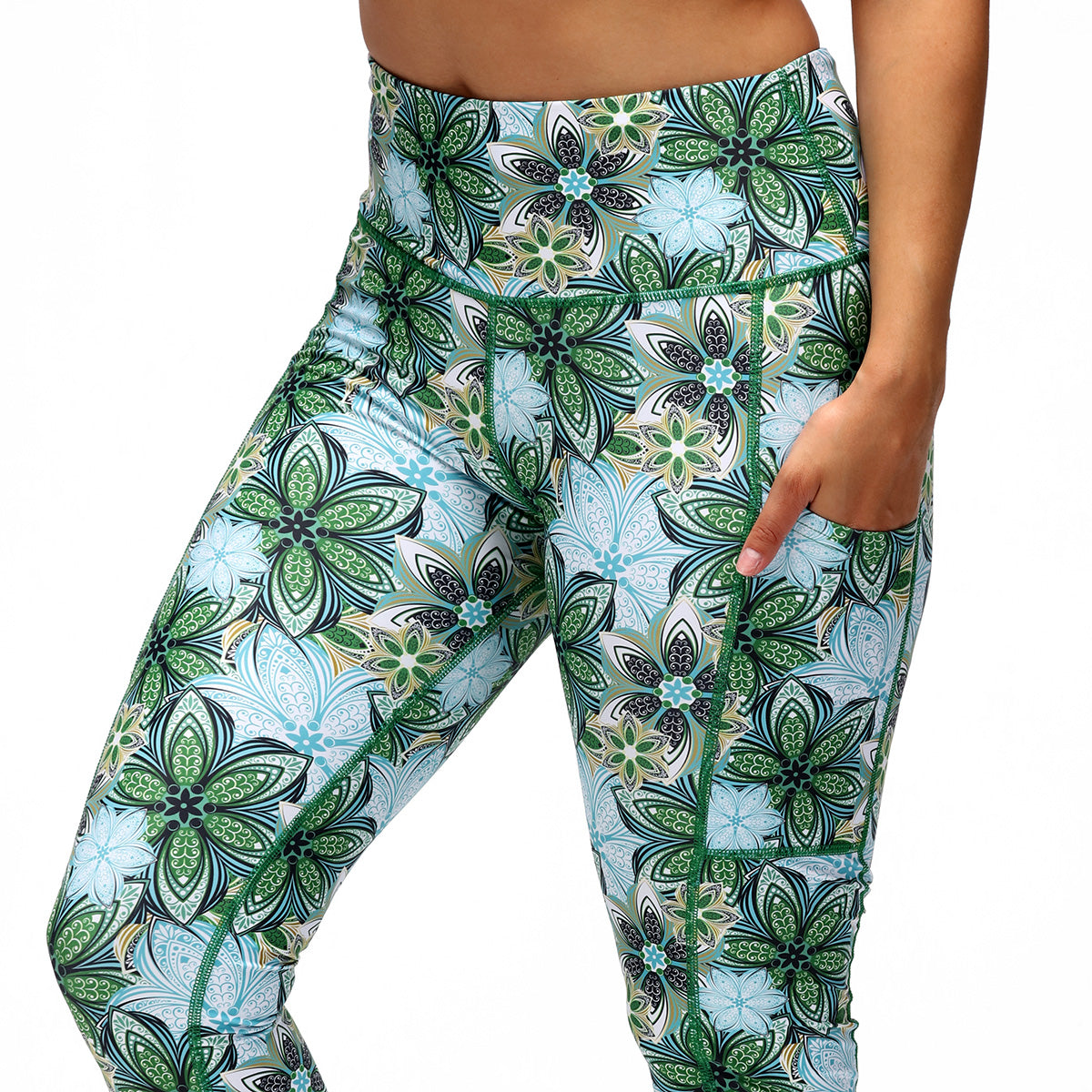 Mandala Yoga Leggings for Women - High Waisted Stretchy Workout Pants with Unique Boho Print | Perfect for Yoga, Gym, Running & Casual Wear
