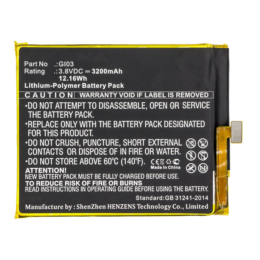 Synergy Digital Gigaset GI03 Battery 3200mAh - Long Lasting Power for Mobile Devices