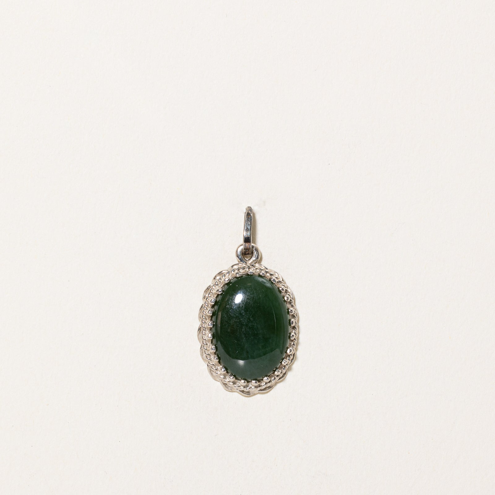 4.80ct Oval Cabochon Nephrite Jade Pendant - Natural Green Gemstone Jewelry for Women - Perfect for Necklaces, Gift Giving & Spiritual Healing