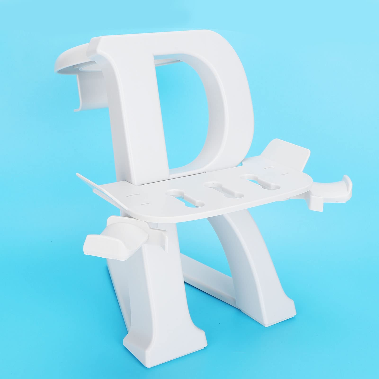 CHICIRIS VR Headset Stand & Controller Holder - Durable Plastic VR Accessories Organizer for Oculus Rift S & HTC Vive (White) - Perfect for Gaming Setup & VR Equipment Storage