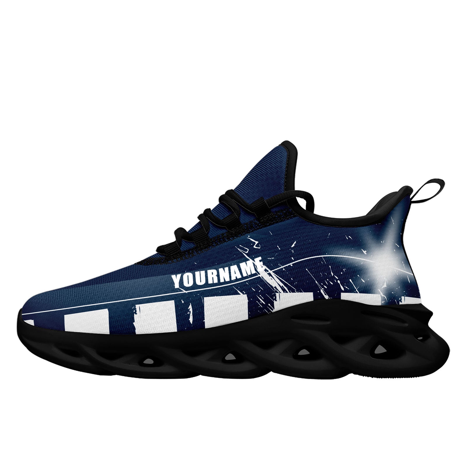 Custom Blue White Dallas Maxsoul Personalized Sneakers - Comfortable Athletic Shoes for Men & Women - Perfect for Running, Gym Workouts & Casual Wear (FN003 D020260, Size 9)