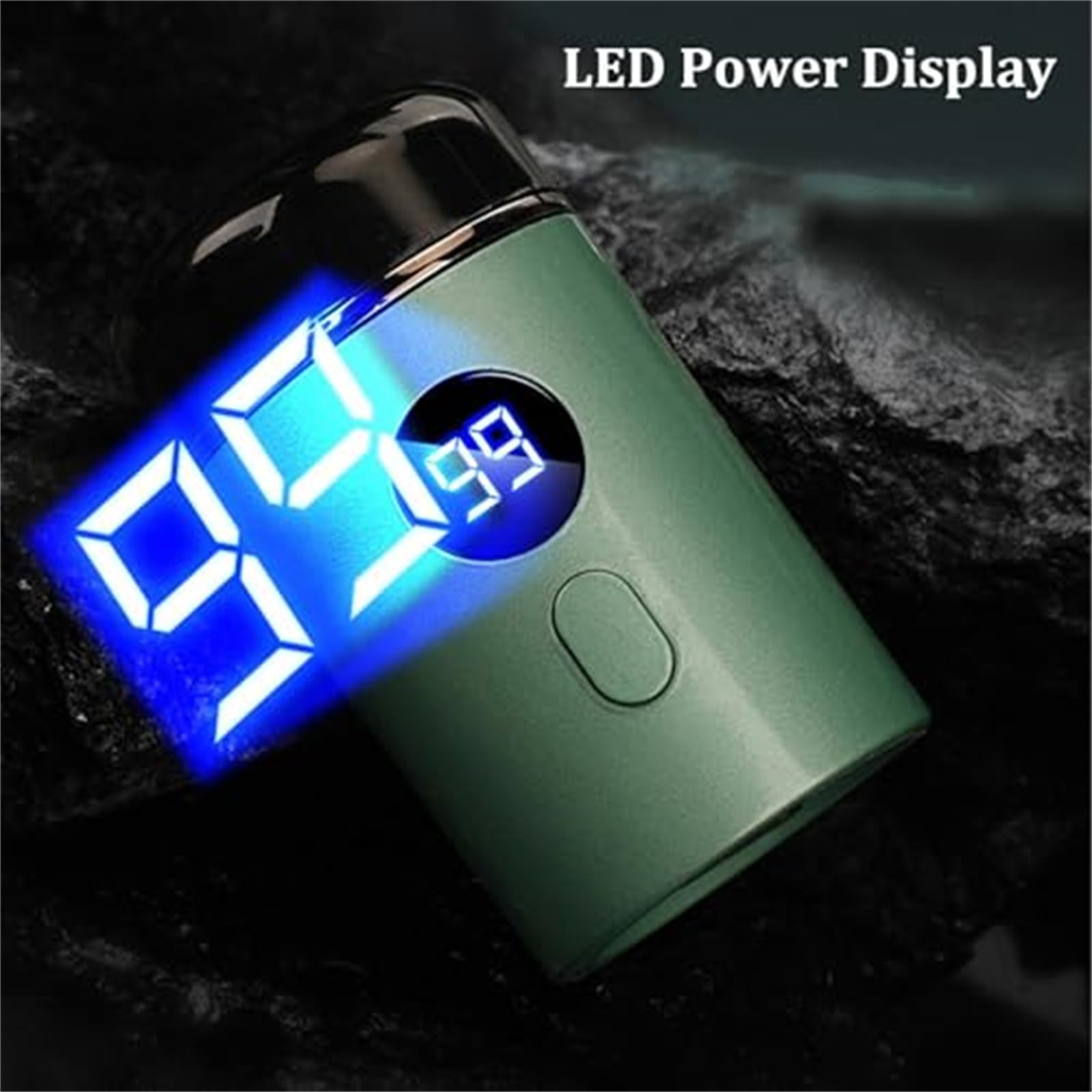 Vishopee Mini Portable Electric Shaver for Men - Rechargeable & Washable Travel Razor, Green | Perfect for Travel, Gym & Daily Grooming