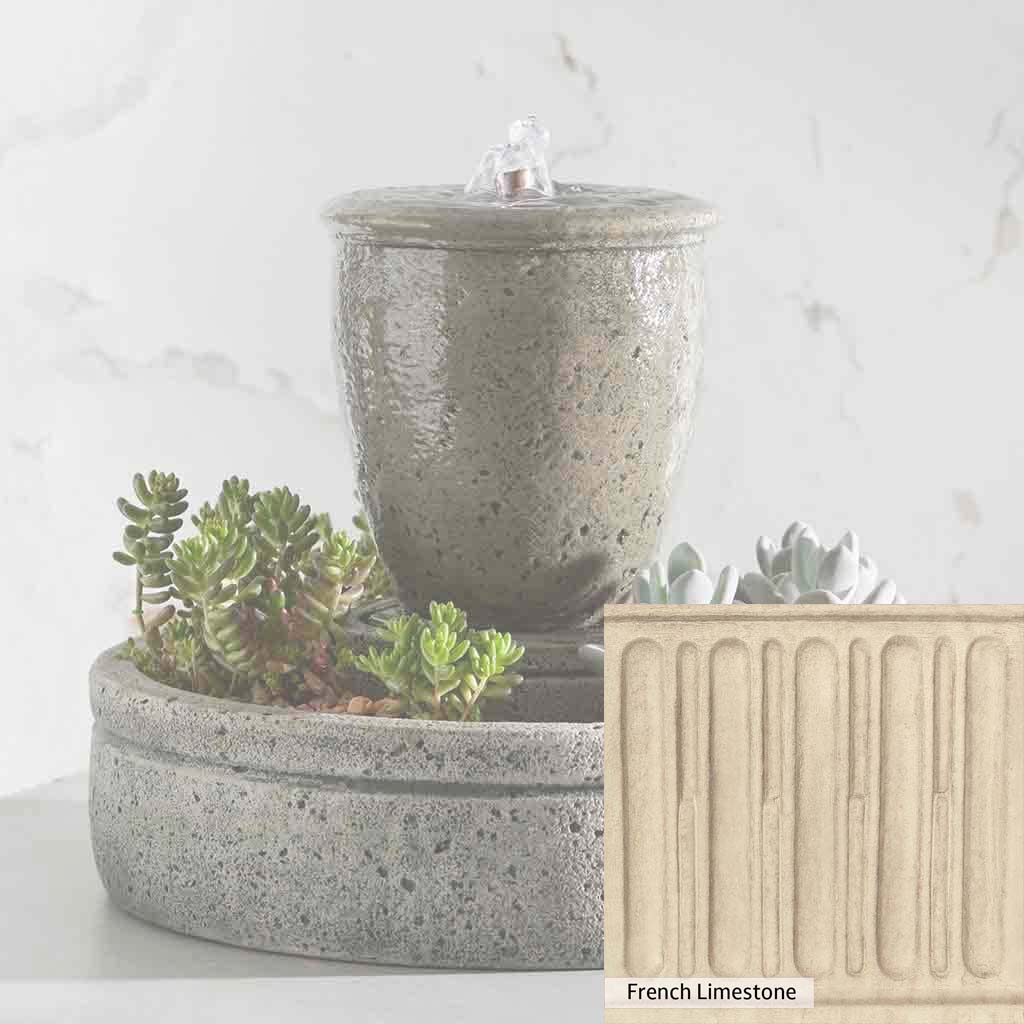 Campania International M Series Rustic Spa Fountain with Planter - Outdoor Garden Water Feature for Patio, Deck, and Backyard Relaxation
