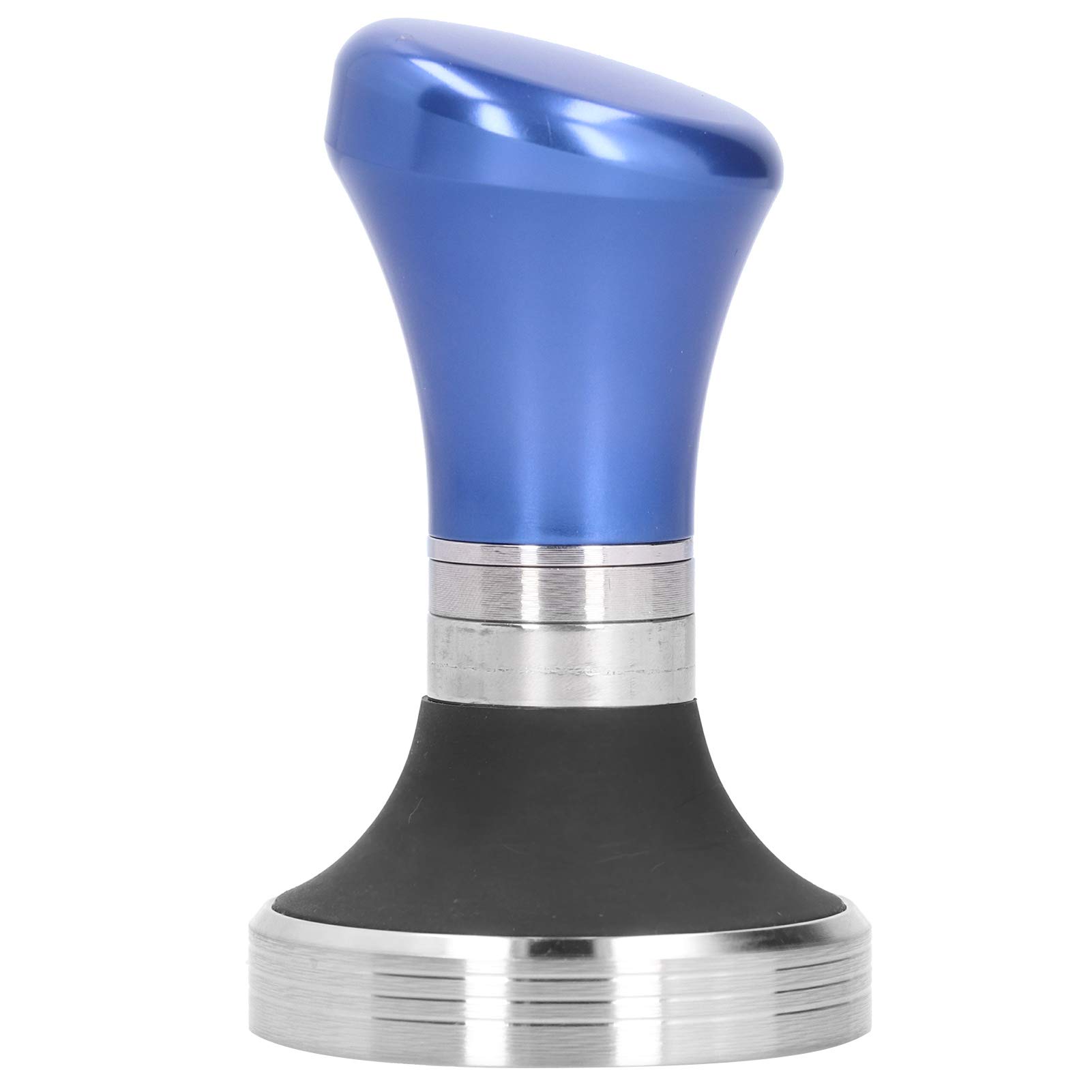 58mm Flat Coffee Tamper - Stainless Steel Espresso Tamper with Ergonomic Handle for Baristas & Home Brewing - Perfect for Espresso Machines & Coffee Presses (Blue)