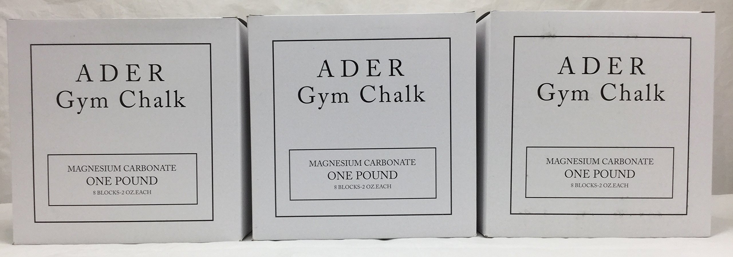 Premium Ader Sporting Goods Gym Chalk - 3 Lbs (24 Blocks) for Weightlifting, Rock Climbing & Gymnastics | Non-Toxic Magnesium Carbonate Powder for Better Grip & Performance