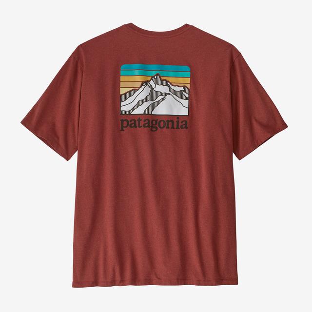 Men's Line Logo Ridge Pocket T-Shirt - Comfortable Casual Tee for Everyday Wear, Street Style & Outdoor Activities