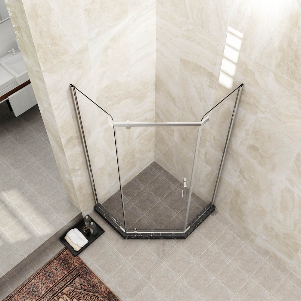 ELEGANT SHOWERS Diamond Semi Frameless Shower Screen