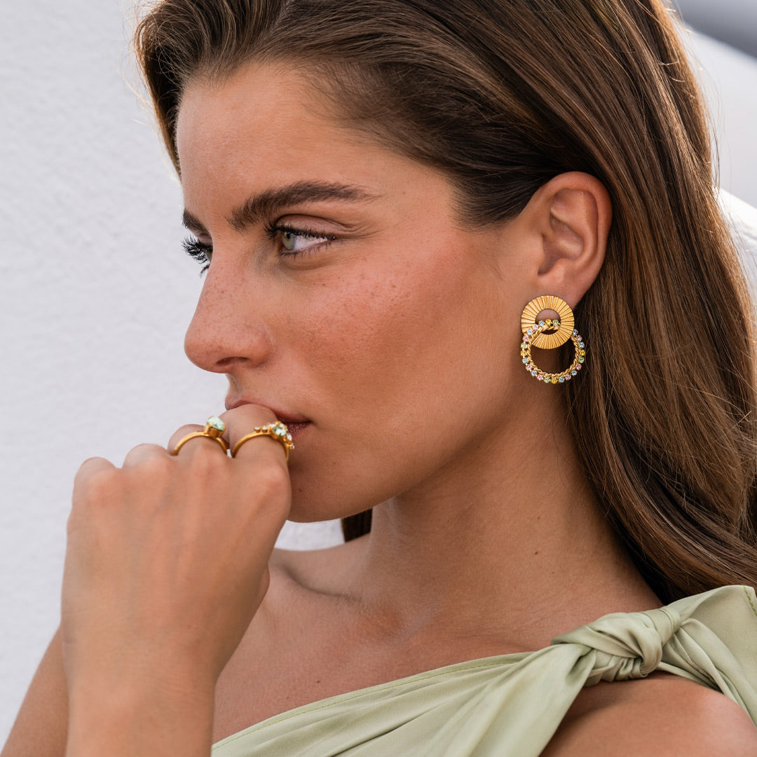 Pastel Color Gianna Earrings for Women - Trendy Dainty Hoop Earrings for Everyday Wear, Party & Gift Giving