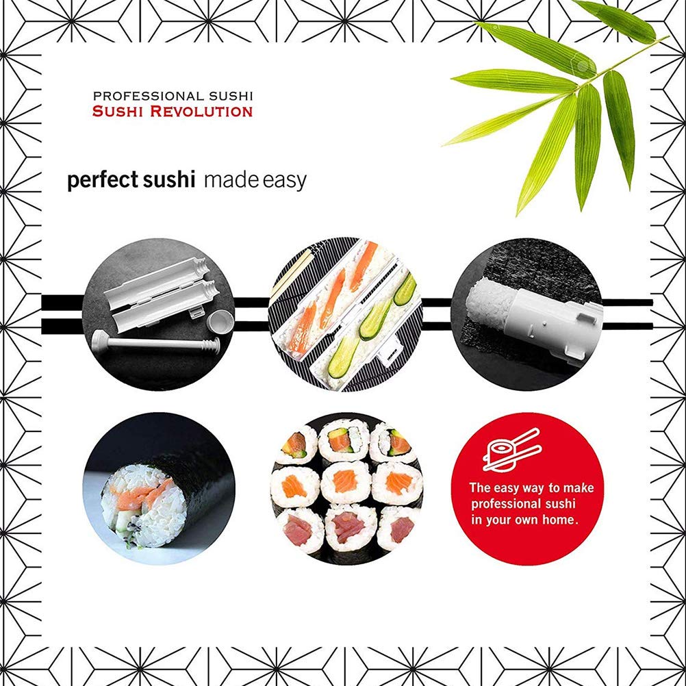 Premium Sushi Bazooka Roller Kit - 11.8 Inch Food Grade Plastic Sushi Maker for Perfect Homemade Rolls | Durable Rice Mold & Smart Kitchen Appliance | Ideal for Sushi Parties, Meal Prep & Japanese Cuisine Lovers
