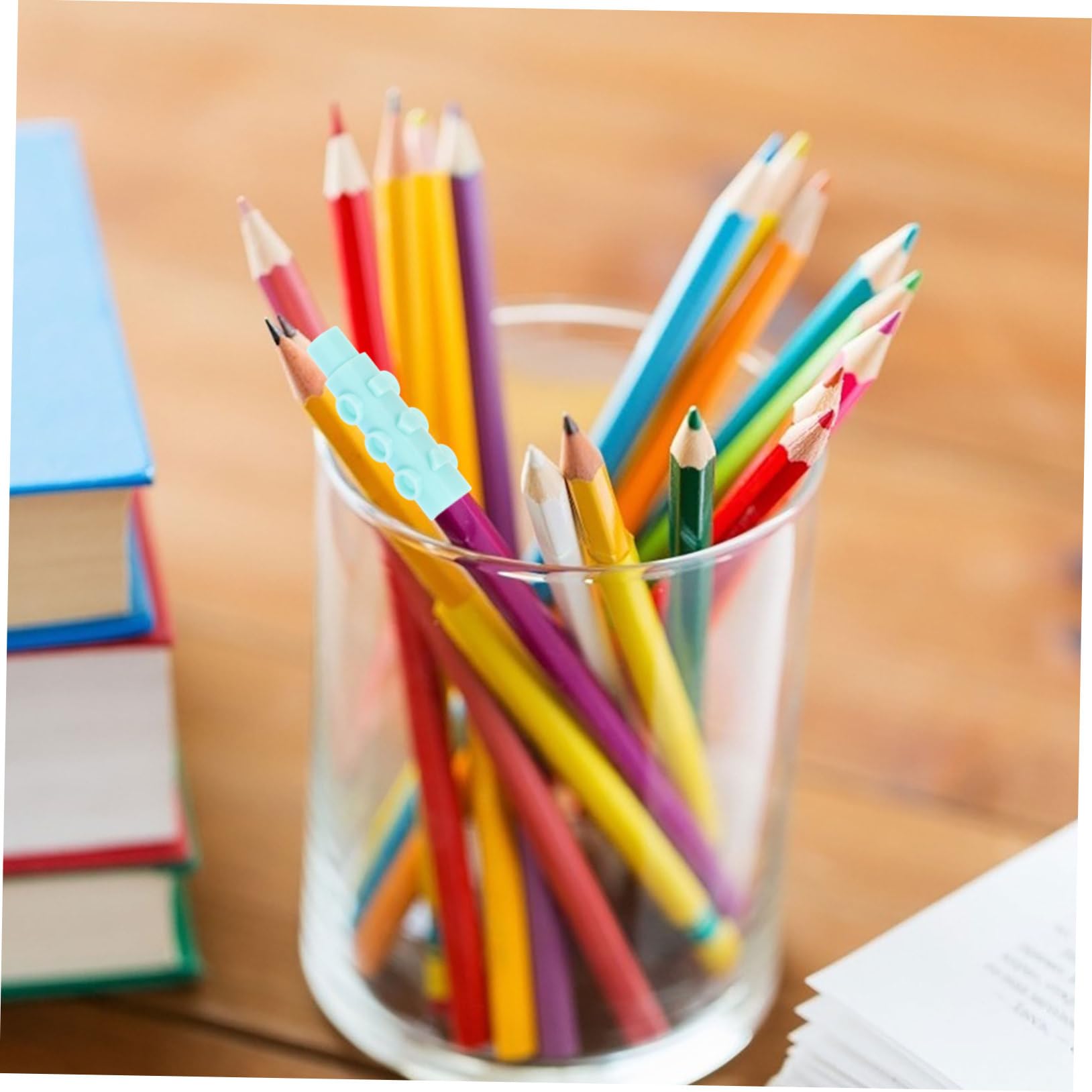 VILLCASE 8-Pack Pencil Tip Covers - Anti-Scratch, Extendable for Kids - School & Office Use