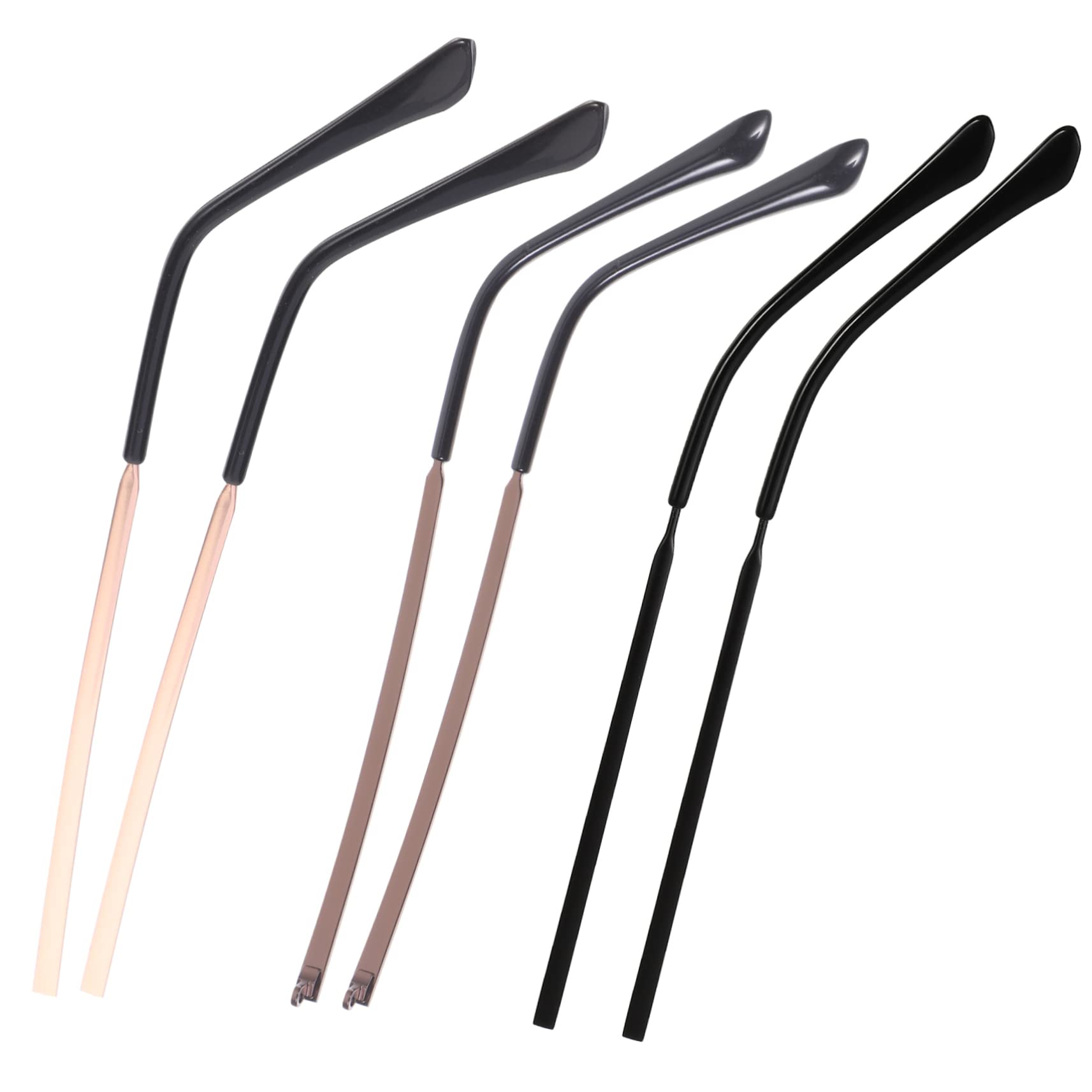 Healvian 12 Pairs Glasses Replacement Temple Tips & Screwdriver Kit - Metal Eyeglass Arm Repair Parts for Men Women - Perfect for DIY Glasses Fix at Home or Office