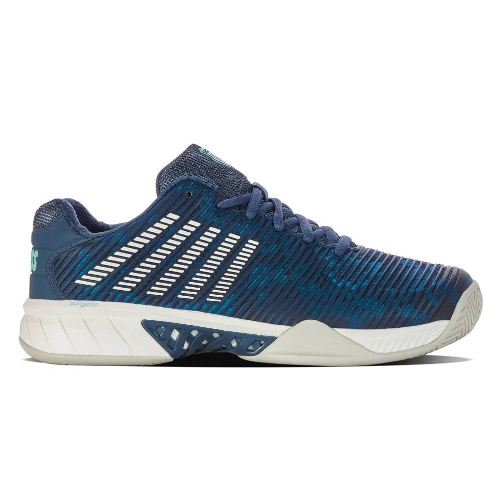 K Swiss Hypercourt Express 2 Men's Tennis Shoes - Lightweight Performance Court Shoes for Men (Indian Teal/Star White) | Ideal for Tennis, Pickleball & Casual Wear