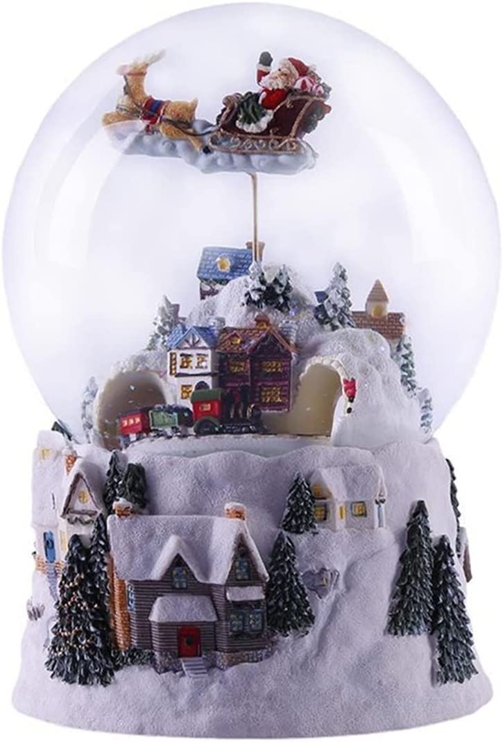 Ztimi Rotating Glowing Snowball Music Box - Christmas Snow House Crystal Ball with Music, Perfect Holiday & Birthday Gift for Home Decor, Party Favors, and Festive Celebrations