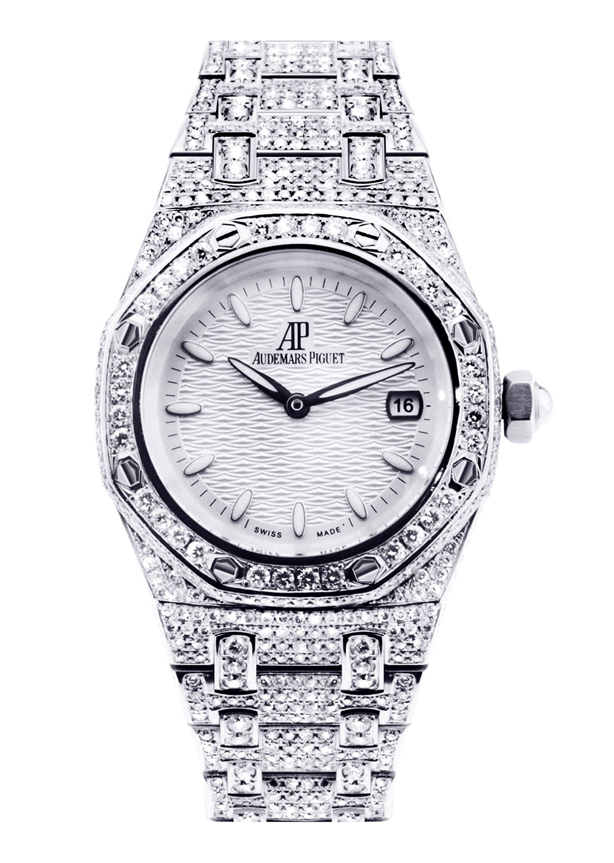 Luxury Diamond Audemars Piguet Royal Oak Women's Watch - 33mm Stainless Steel Bracelet | Elegant Timepiece for Gifts, Parties & Special Occasions