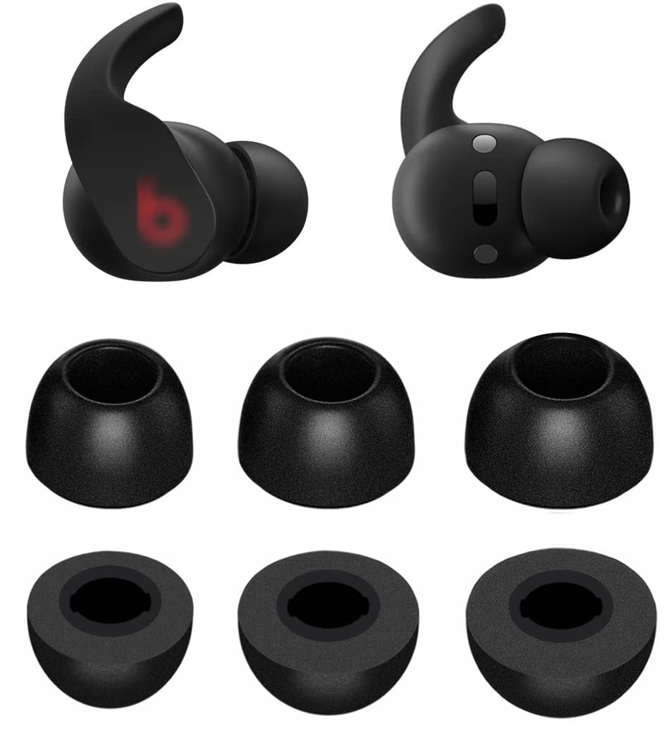 BLUEWALL Memory Foam Earbud Tips for Beats Fit Pro & Studio Buds - Soft Replacement Ear Cushions (3 Pairs S/M/L) - Noise Cancelling, Secure Fit & Case-Compatible Design - Perfect for Workouts, Running, Gym, Travel & Music Listening - Comfortable Wireless Earbud Accessories for Active Lifestyle