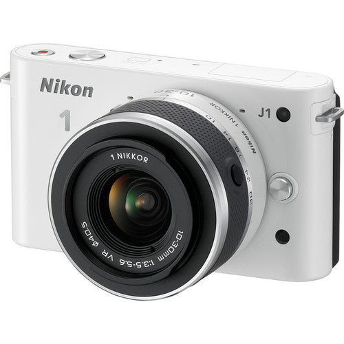 Nikon 1 J1 10-30mm VR Mirrorless Digital Camera - White (Used/Refurbished) | Compact & Lightweight for Travel, Vlogging & Everyday Photography