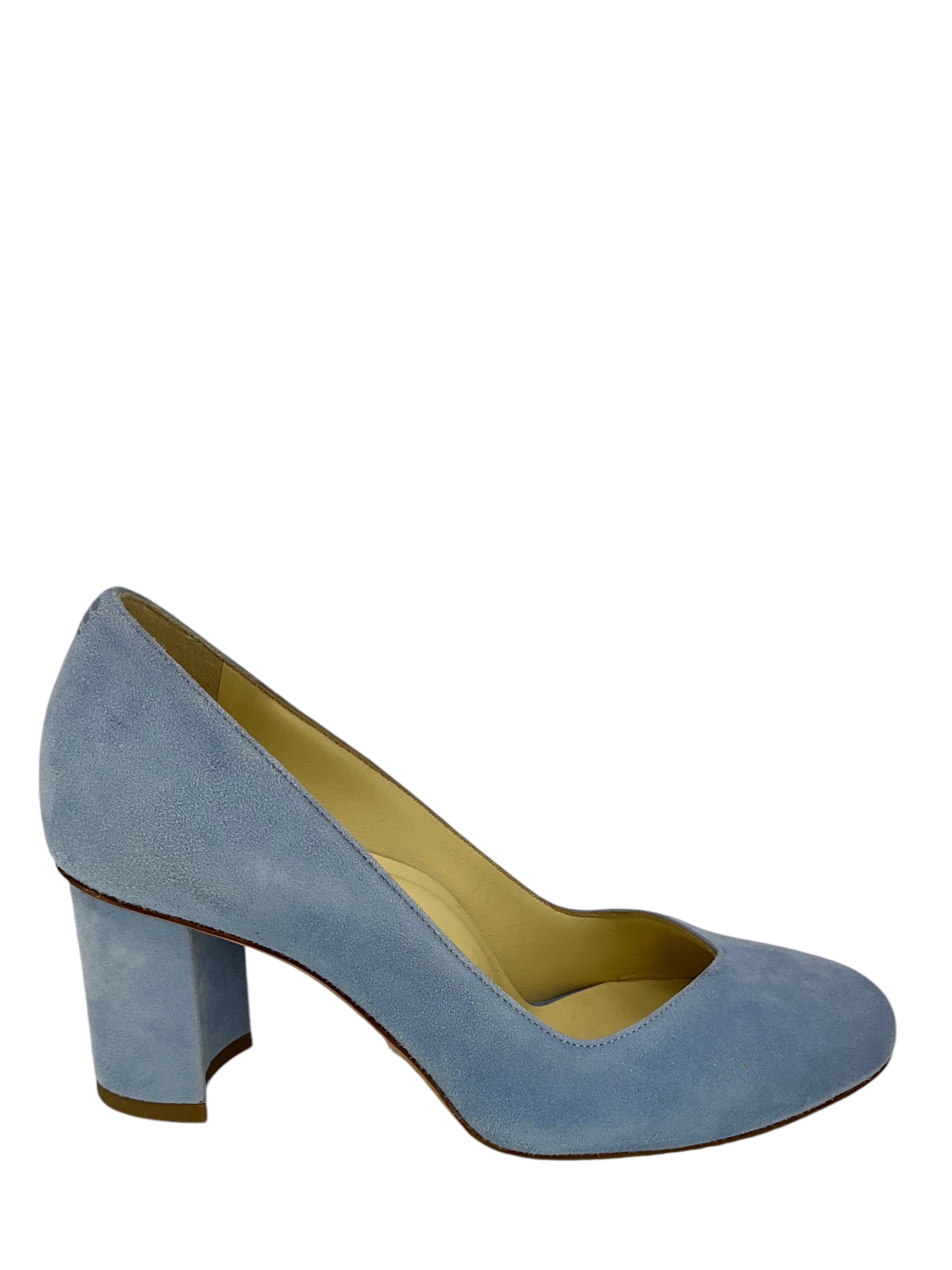 SARAH FLINT Women's Perfect Round Toe Pump Heels - Size 7.5 US, 70mm Heel Height - New Luxury Dress Shoes for Office, Wedding & Evening Events