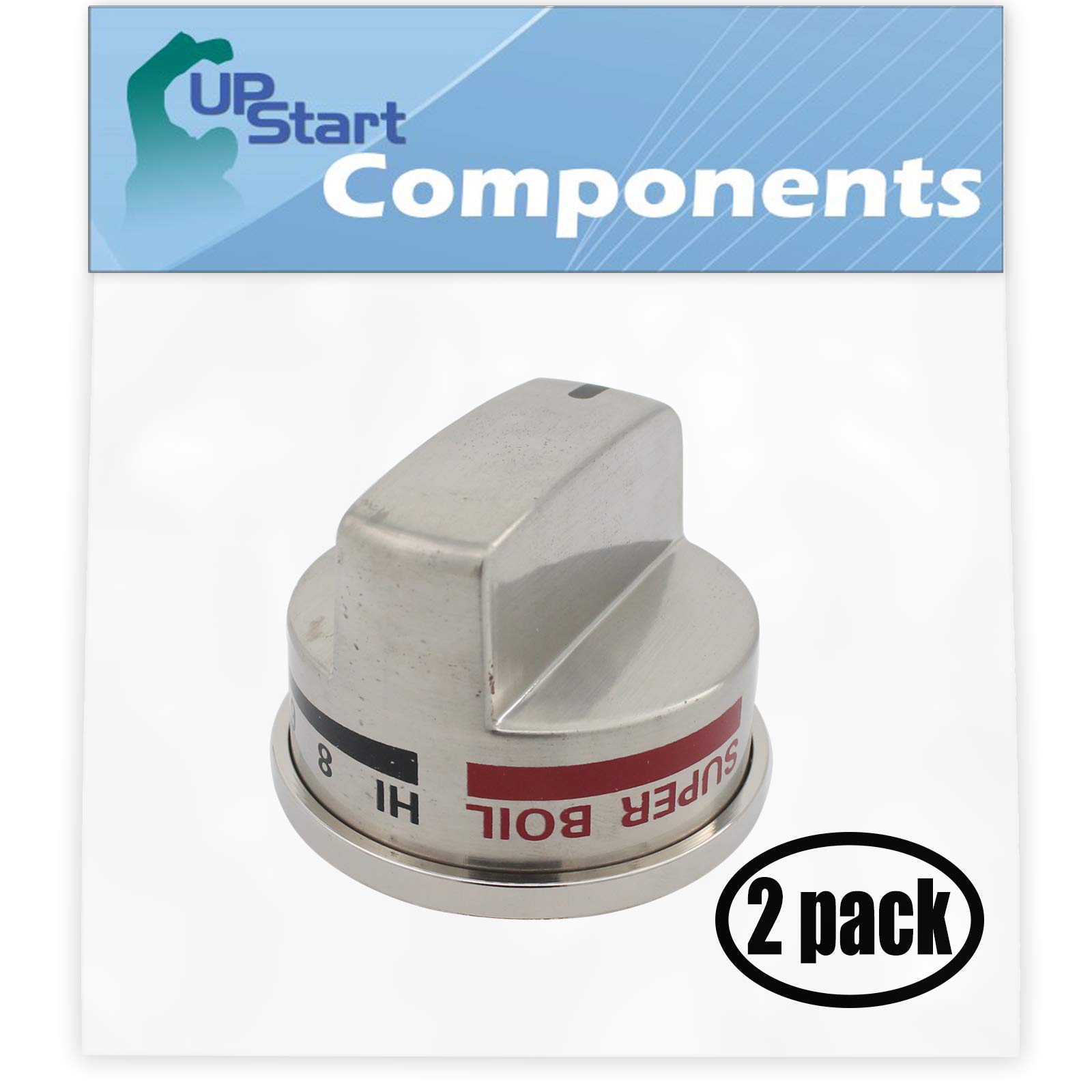 2 Pack Replacement Gas Range Knobs EBZ37189609 Compatible with LG LRG30357ST (AS1EJIT) Gas Stove - Perfect for Kitchen Appliance Repair & Maintenance
