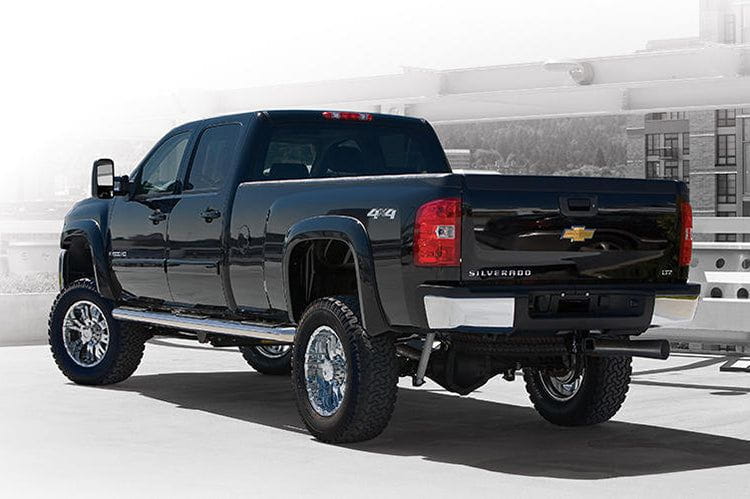 Bushwacker 20086 02 Ford F250 F350 F450 Super Duty Rear Fender Flares (2011-2016) - 2PC Extend A Fender Style for Enhanced Protection & Off-Road Performance