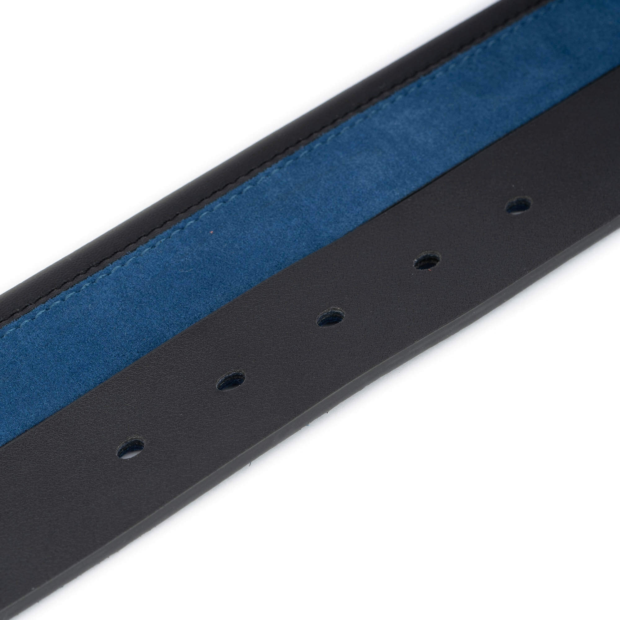 Men's Stylish Blue Suede Leather Belt Replacement Strap - Compatible with Ferragamo Buckles | Perfect for Business, Casual & Formal Outfits