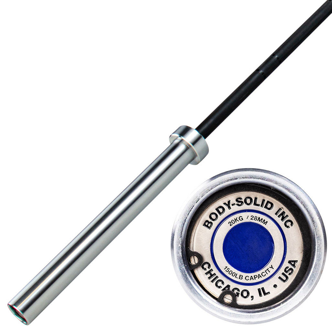 Body Solid Extreme Olympic Bar 28mm Needle Bearing - 1500 lb Weight Capacity - Professional Strength Training & Powerlifting Equipment for Home & Commercial Gyms