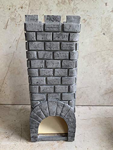 Premium Polymer Clay Dice Tower with Base Tray - Durable Tabletop Gaming Accessory for D&D, MTG, and Board Game Nights