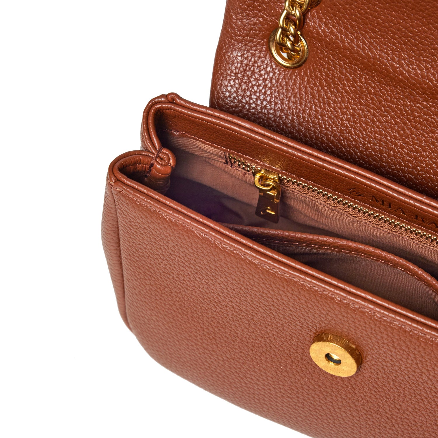 Mini Pebble Flap Bag in Brown - Stylish Crossbody Purse for Women, Perfect for Everyday Use, Work, and Travel