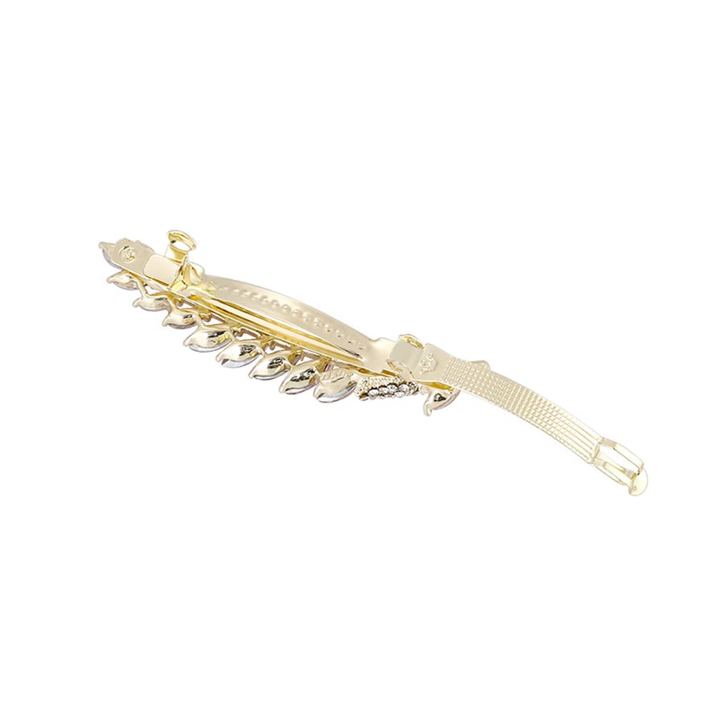 Crystal Hair Clips for Women & Girls - Purple Hair Barrettes for Parties & Weddings