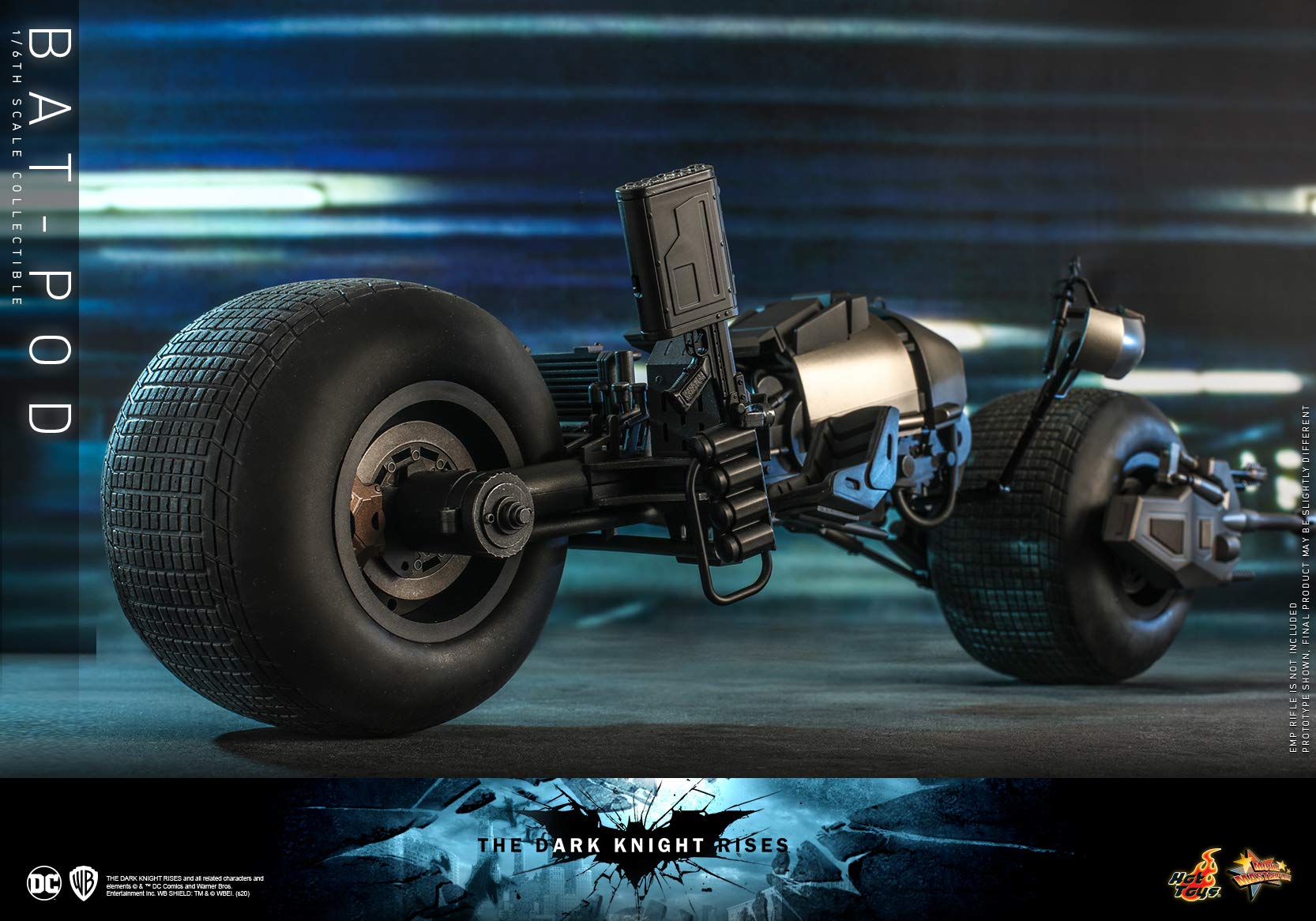 Hot Toys 1:6 Scale Bat-Pod Collectible Figure - The Dark Knight Rises Movie Replica for DC Comics Fans | Perfect for Display, Cosplay and Batman Merchandise Collection