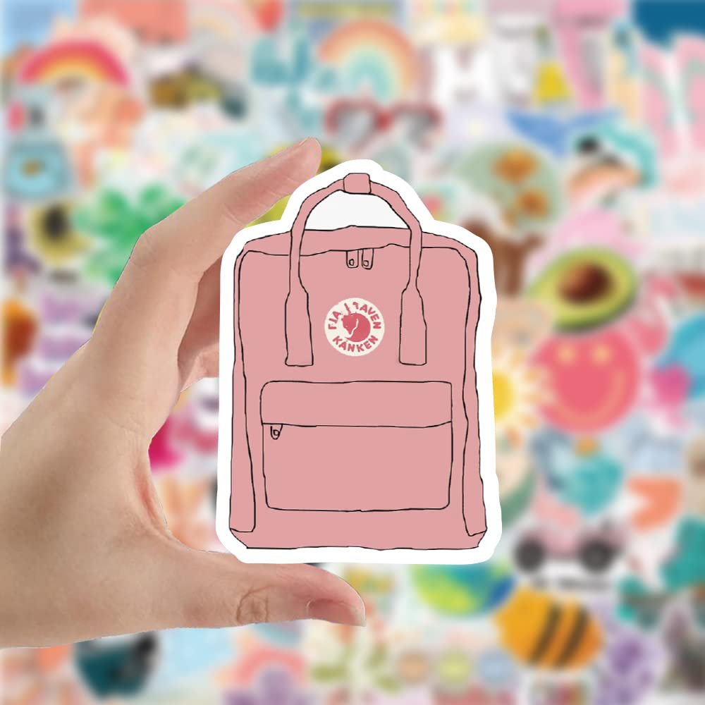 100Pcs Cute Waterproof Vinyl Stickers - Trendy Aesthetic Kawaii Decals for Girls & Teens - Perfect for Water Bottles, Laptops, Skateboards, Luggage & DIY Crafts - Fun School, Office & Travel Accessories