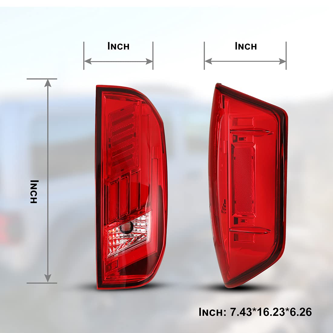 Nixon Offroad LED Tail Lights for 2014-2021 Toyota Tundra - Sequential Turn Signals, Brake Lights & DRL - Red Lens (Pair) - Upgrade Your Pickup's Style & Safety for Night Driving & Off-Road Adventures