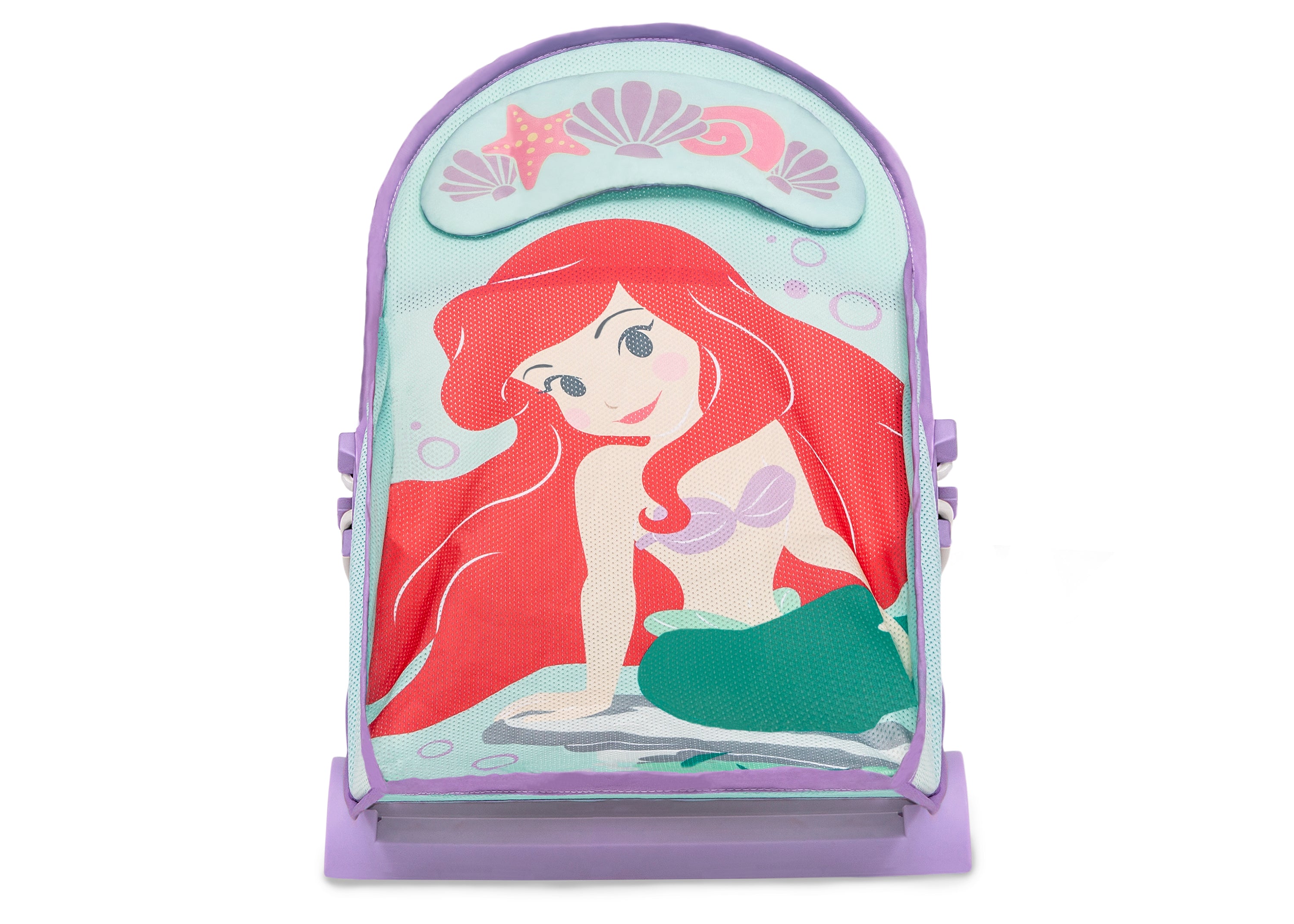 The Little Mermaid Baby Bath Tub - Newborn Infant Bathtub with Drain Plug, Non-Slip Design for Safe Bathing - Perfect Baby Shower Gift for Girls & Boys (Disney Princess Theme) - Ideal for Nursery, Bathroom & Travel Use
