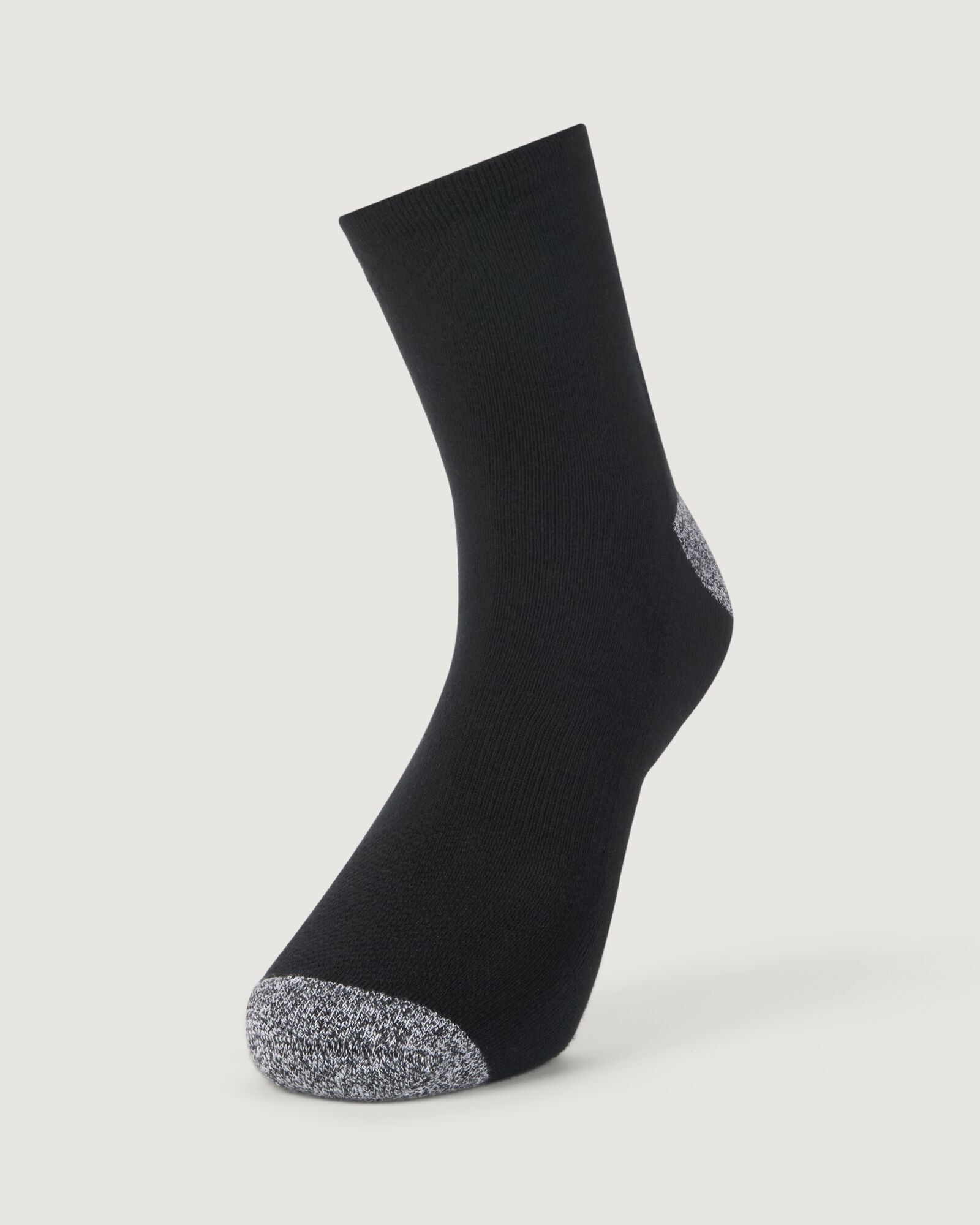 Accion driMOTION Quarter Crew Socks 2-Pack - Moisture-Wicking Athletic Socks for Men & Women - Black/White - Perfect for Running, Gym & Everyday Wear