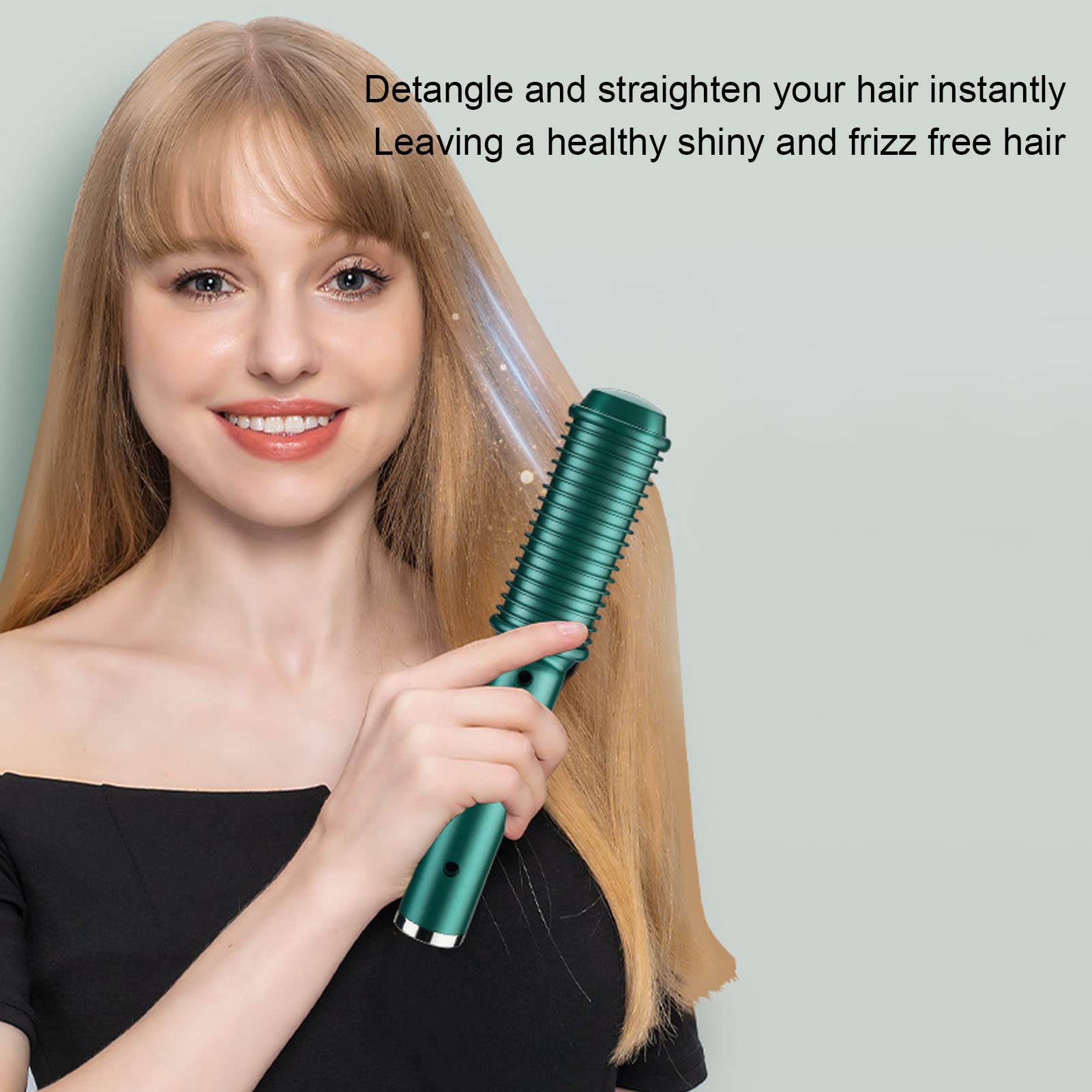 Cordless Hair Dryer Brush - USB Rechargeable Styling Tool for Straightening & Curling, Fast Even Heat - Perfect for Travel, Home & Salon Use