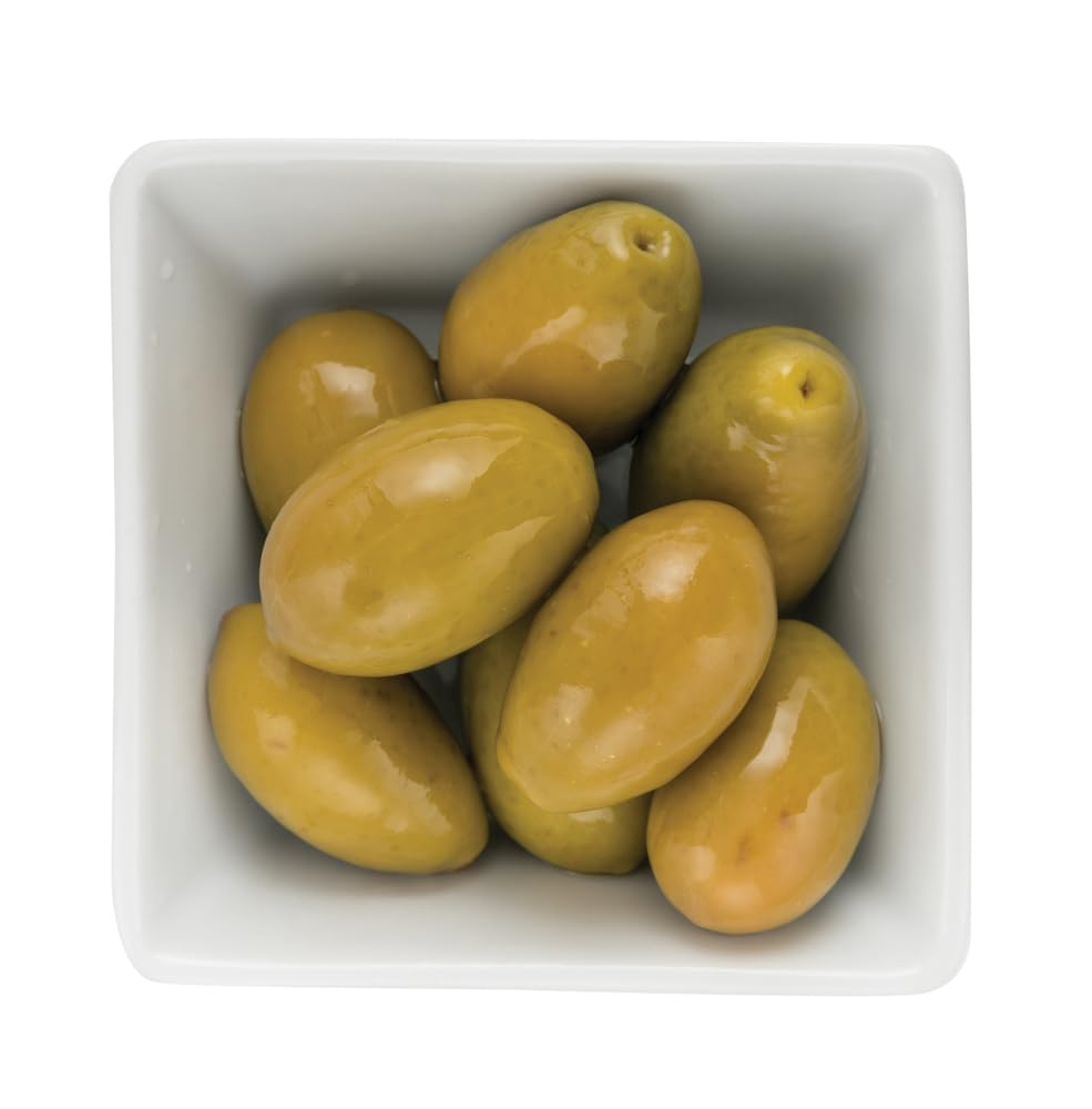 Sanniti Whole Bella Di Cerignola Olives in Glass Jar, 20.5 oz - Premium Italian Olives for Salads, Charcuterie Boards & Mediterranean Recipes