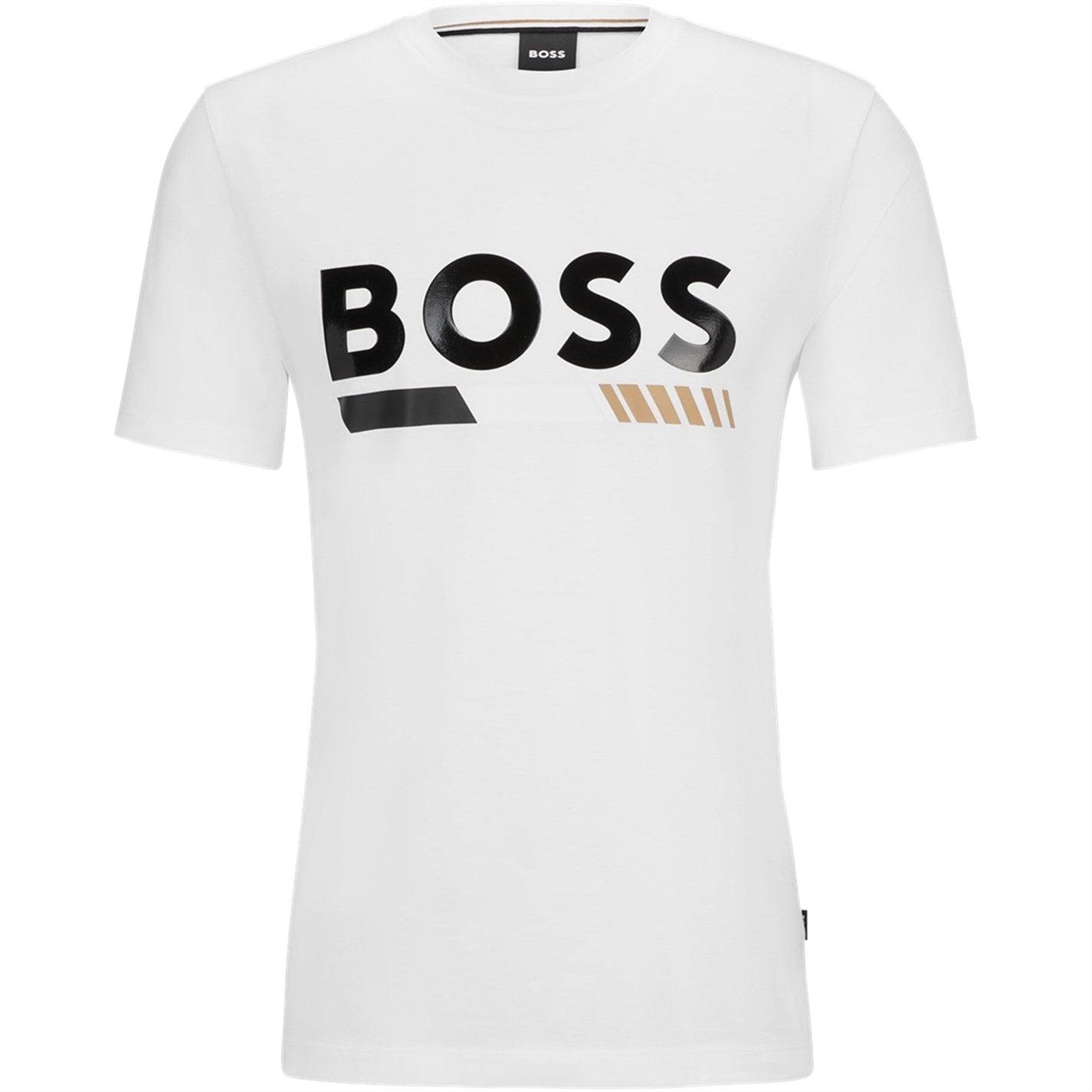 BOSS White Logo T-Shirt for Men - Classic Cotton Crew Neck Tee - Perfect for Casual Wear, Street Style & Everyday Outfits