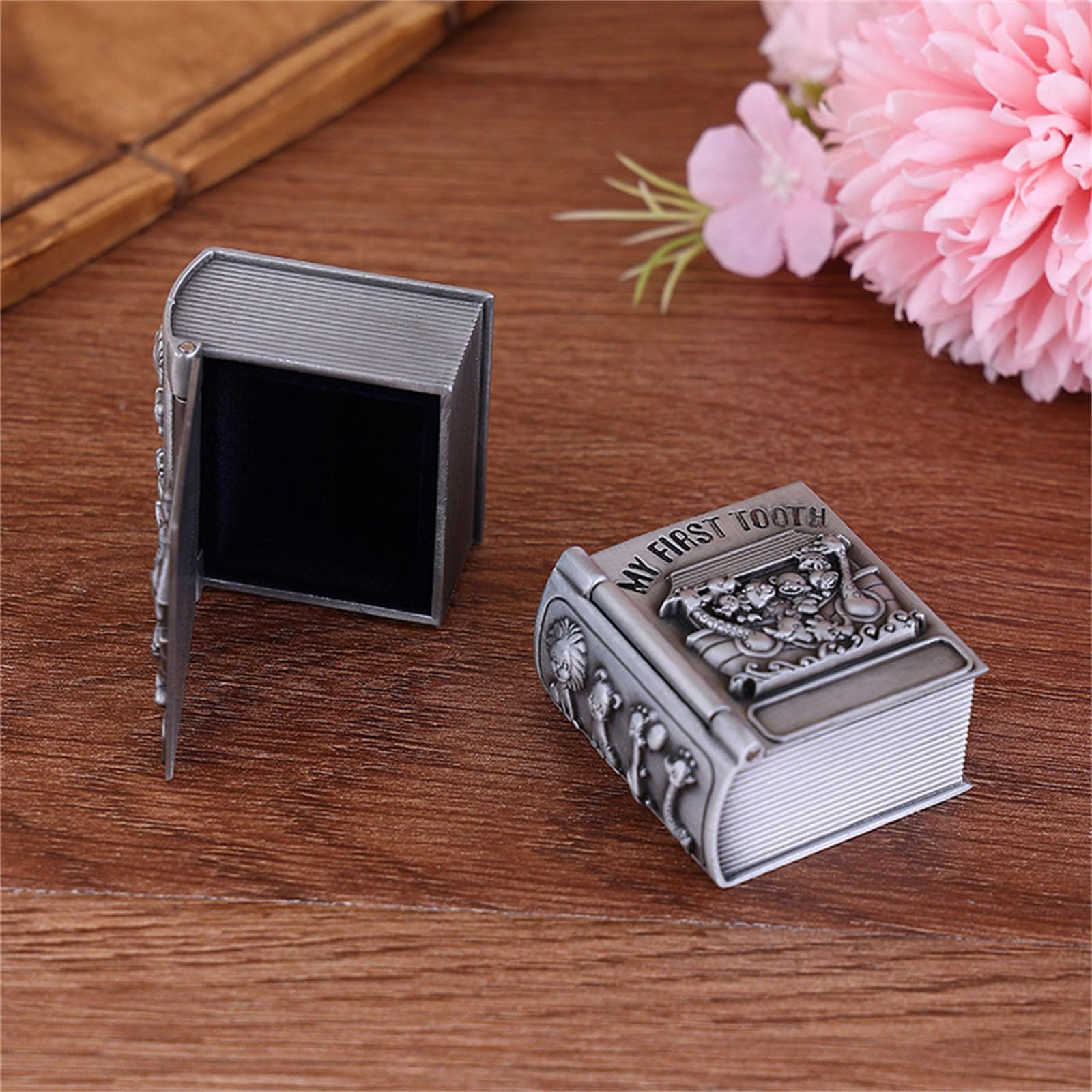 European Baby Teeth Keepsake Box - Zinc Alloy First Tooth Storage for Kids, Perfect for Milestone Memories